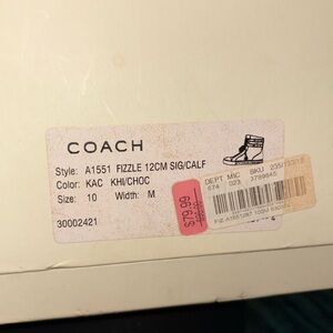 Coach Khaki and Chocolate Sneakers